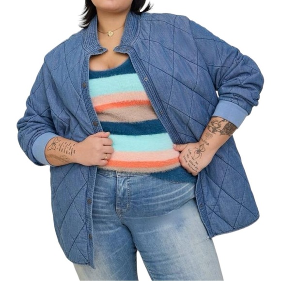 torrid Jackets & Blazers - New with tags TORRID Chambray Quilted Shacket Size: 1